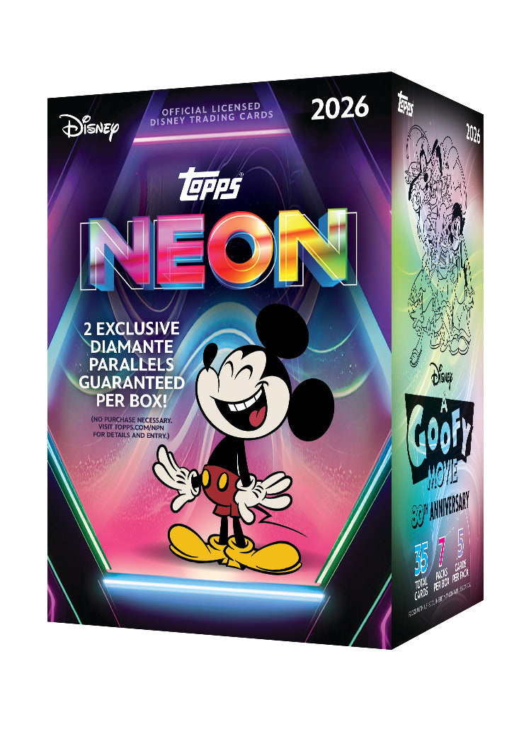 カード・フォト・ブロマイド Disneyland 70th & Disney Neon 2026 box 2026 Topps Disney Neon - Blaster Box – Atlantic Collectibles UK